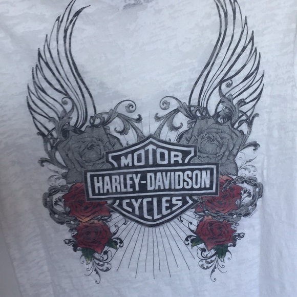 Harley-Davidson V Neck T Shirt Size Large